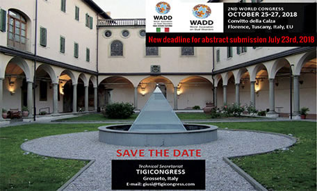 2nd World Congress of the World Association on Dual Disorders (WADD) - October 25-27, 2018 (Florence, Italy)