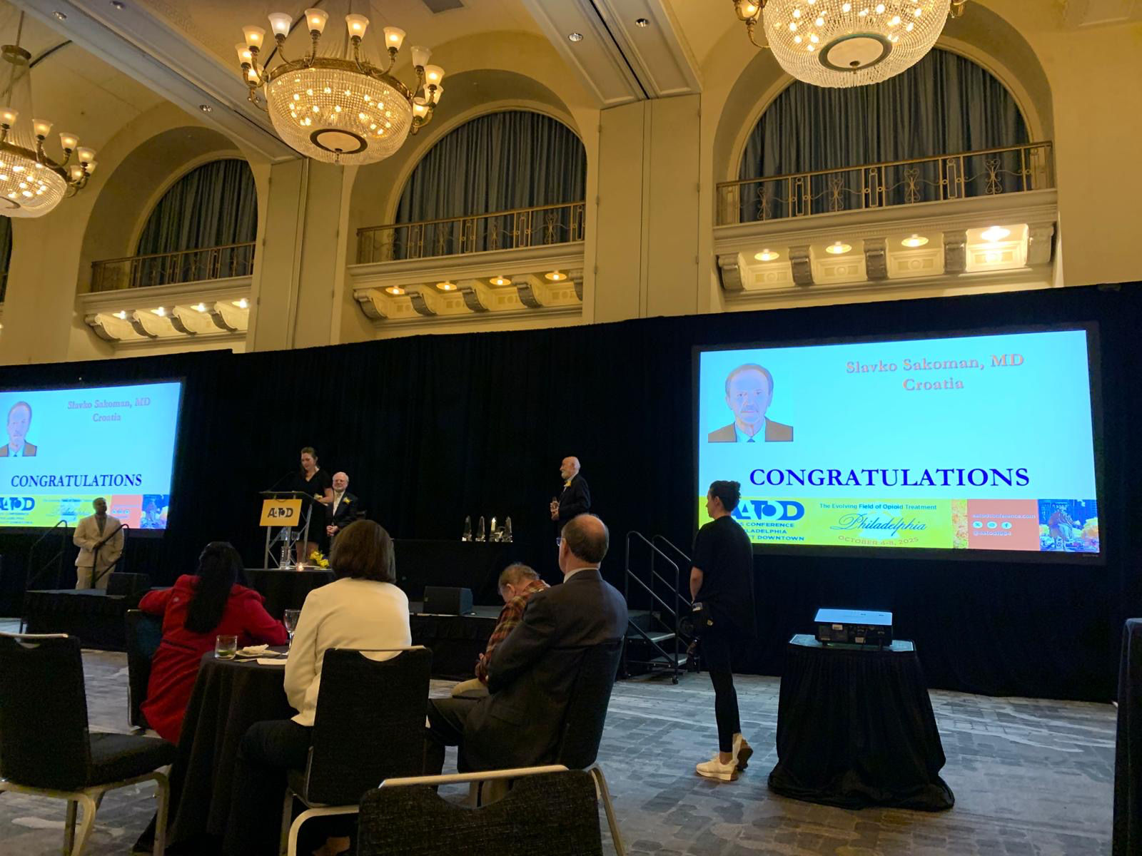 Nyswander-Dole Award given to Slavko Sakoman during the AATOD Conference, held in Philadelphia, PA Nyswander-Dole Award given to Slavko Sakoman during the AATOD Conference, held in Philadelphia, PA